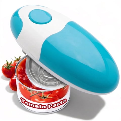 Kitchen Electric Can Opener, Automatic, Hands Free, Smooth Edge, Battery Operated(Blue)
