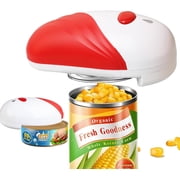 Can Opener, One-Touch Automatic Can Opener for Seniors with Arthritis, Hands-Free Can Opener for Almost Can Sizes, Smooth Edge & Food-Safe Kitchen GadgetsRed