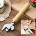 thumbnail image 1 of Can Opener, Vintage Can Opener, Manual Can Opener, Wooden Handle Bottle Opener, Manual Side Cut Stainless Steel Traditional Stab Can & Tin Opener and Corkscrew for Restaurant Home Camping, 5.7 Inches, 1 of 7