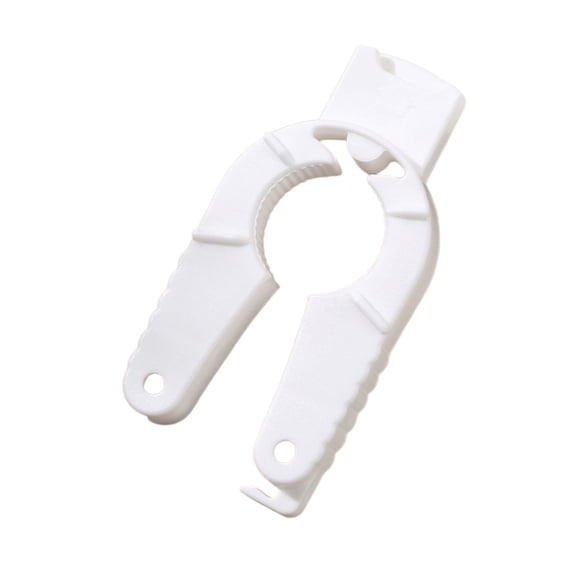 Can Opener With Non- Serration, Front Cutting And Rear Hook Design, Compact And Lightweight, White