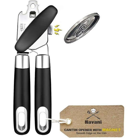 Can Openers with - Heavy Duty Safety Opener for Arthritis Hands - Magic Can Cutter That Works - Manual Opener for Kitchen - Compact and Efficient Can Opener