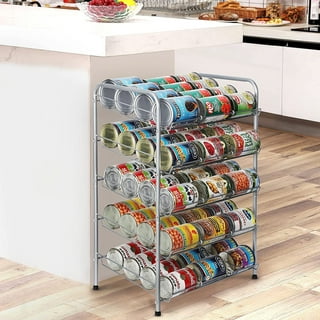FlagShip Pantry Food Can Rack Organizer, 3-Tier Stackable Soup Vegetable  Canned Food Dispenser Organizers Storage, Pantry Can Food Holders Metal (36