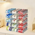 thumbnail image 1 of Can Organizer For Pantry, 3 Sets 5 Tiers Free Combination Can Dispenser, Soda Can Organizer For Fridge And Countertop, 60 Cans Rack Automatic Rolling Stackable Canned Food Organizer, Clear, 1 of 6
