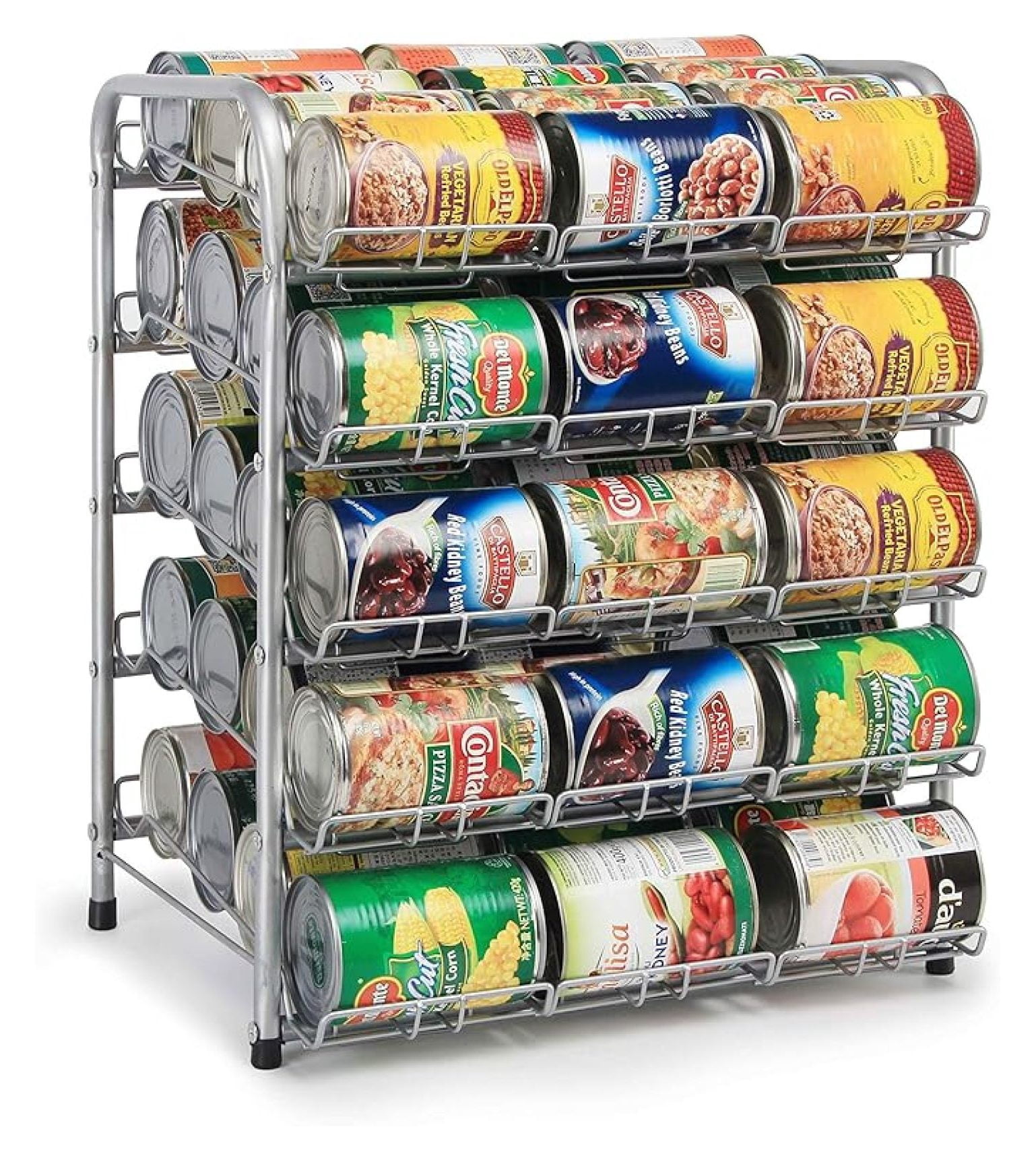 Food Storage Rach Can Organizer for Pantry, 5 Tier Can Rack Dispenser - Kitchen Canned ...