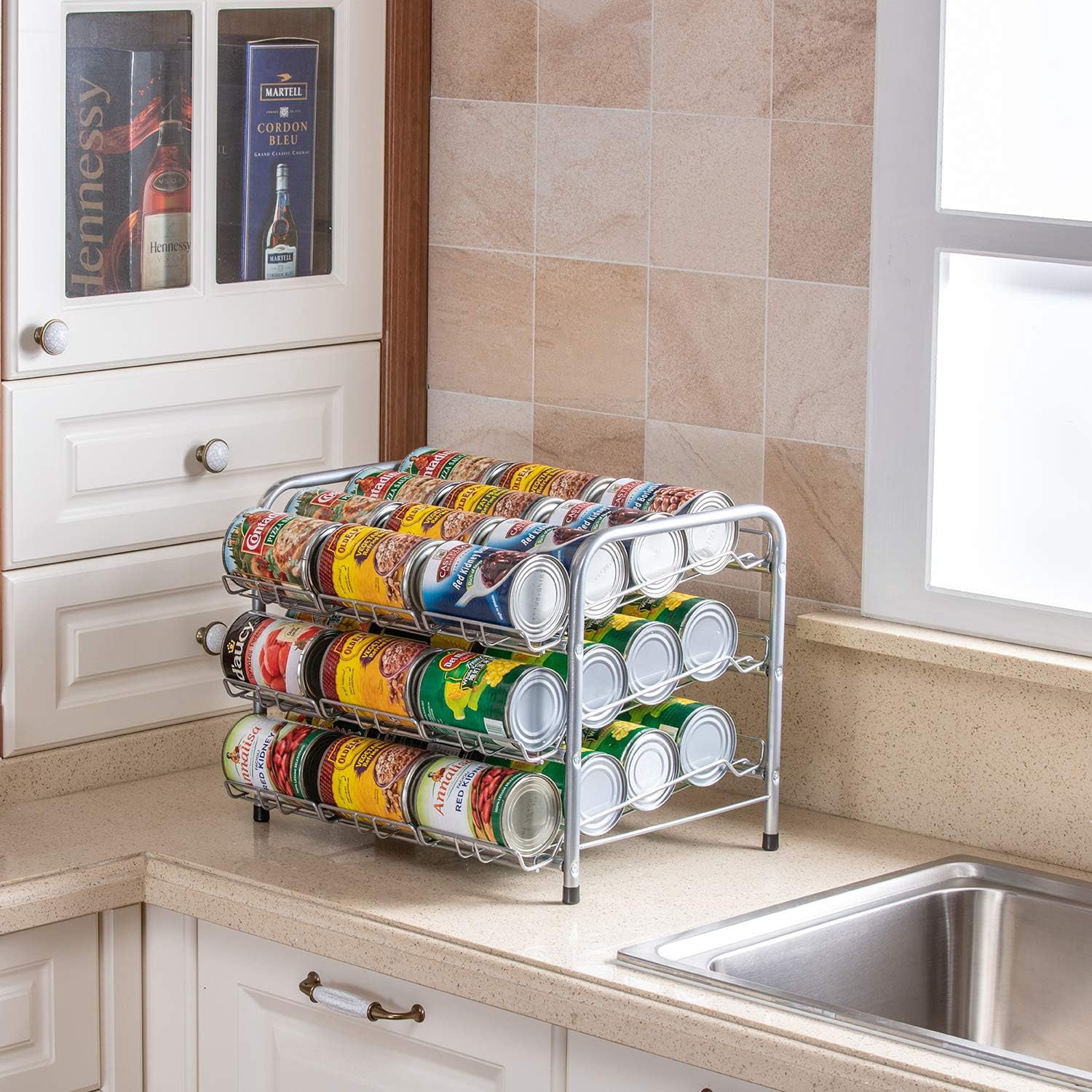 Can Organizer for Pantry, Can Rack Can Storage Dispenser for Canned ...