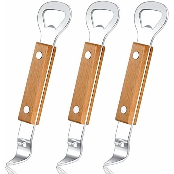 Can Punch Bottle Opener, Manual Stainless Steel Can Opener 3 Pack