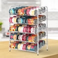 thumbnail image 1 of Can Rack Organizer, 5 Tier  Can Storage Dispenser Holder, Can Storage Dispenser Rack For Food Storage, Kitchen Cabinet And Pantry, Holds Up To 60 Cans, 1 of 7