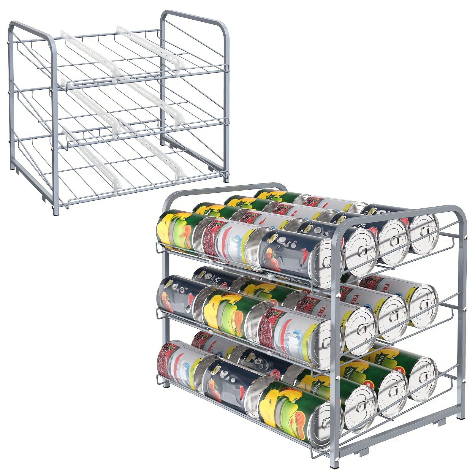 Can Food Rack Can Rack Organizer Canned Food Storage Rack for Kitchen And Pantry ...