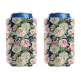 thumbnail image 1 of Can Sleeves 2 PCS Summer Can Sleeve Covers Pink and White Gouache Floral Pattern Beer Cooler Sleeve for Birthday Party Decoration (3.9In X4.9 In), 1 of 3