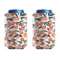 thumbnail image 1 of Can Sleeves 2 Pack Summer Neoprene Insulated Bottle Jackets Peach Fruits Beer Can Coolies for Birthday Party Decoration (3.9In X4.9 In), 1 of 3