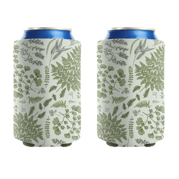 Can Sleeves 2 Pack Summer Neoprene Insulated Bottle Jackets Wild Botanical Beer Cooler Sleeve for Beer Drink & Water Bottles (3.9In X4.9 In)