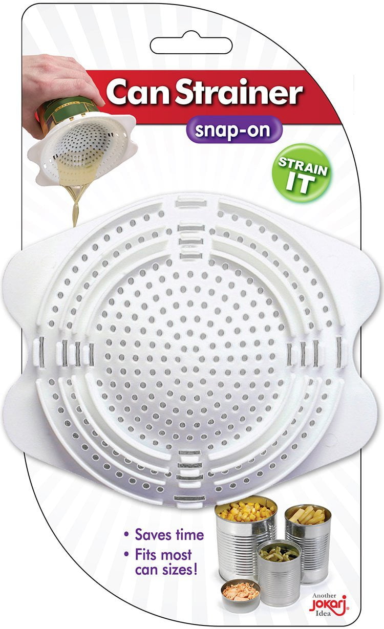White Snap-On Plastic Can Strainer