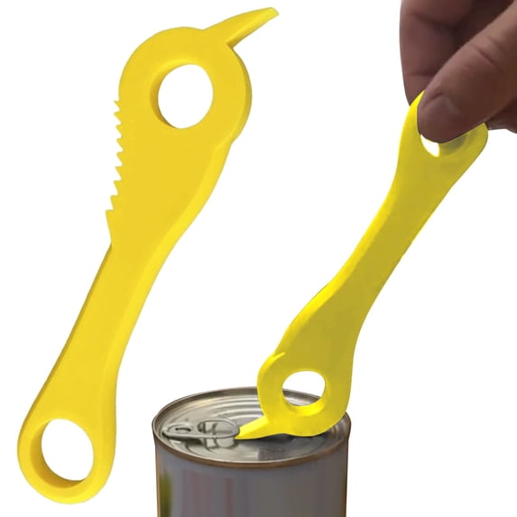 Can Tab Opener - Tab Lifter Tool - Compact Kitchen Gadget - Easy Can Opening - Portable Pocket Opener - 1 Piece - Yellow