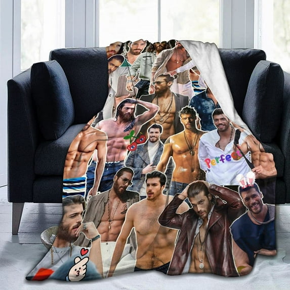 Can Yaman Blanket Soft and Comfortable Warm Fleece Blanket for Sofa,Office Bed Car Camp Couch Cozy Plush Throw Blankets Beach Blankets