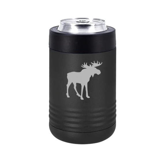 Can and Bottle Cooler Insulator Stainless Steel Double Wall Vacuum Insulated Beverage Drink Holder Moose