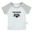 thumbnail image 1 of Can't Escape.. Funny T shirt For Baby, Newborn Babies T-shirts, Infant Tops, 0-24M Kids Graphic Tees Clothing (Short Gray Raglan T-shirt, 6-12 Months), 1 of 4