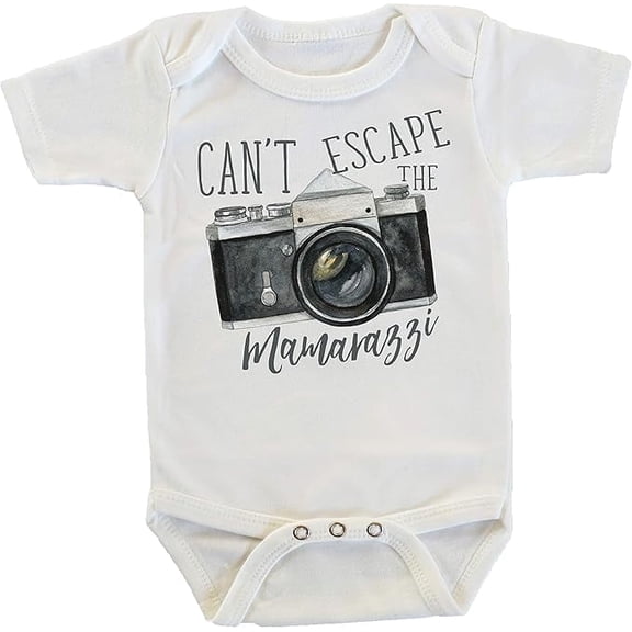 Can't Escape The Mamarazzi Camera Photography Mom Onesie/Bodysuit