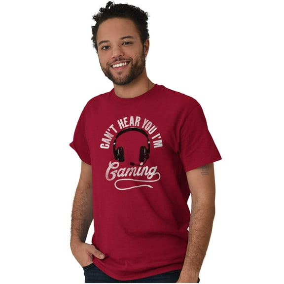 Can't Hear You I'm Gaming Men's Graphic T Shirt Tees Brisco Brands M