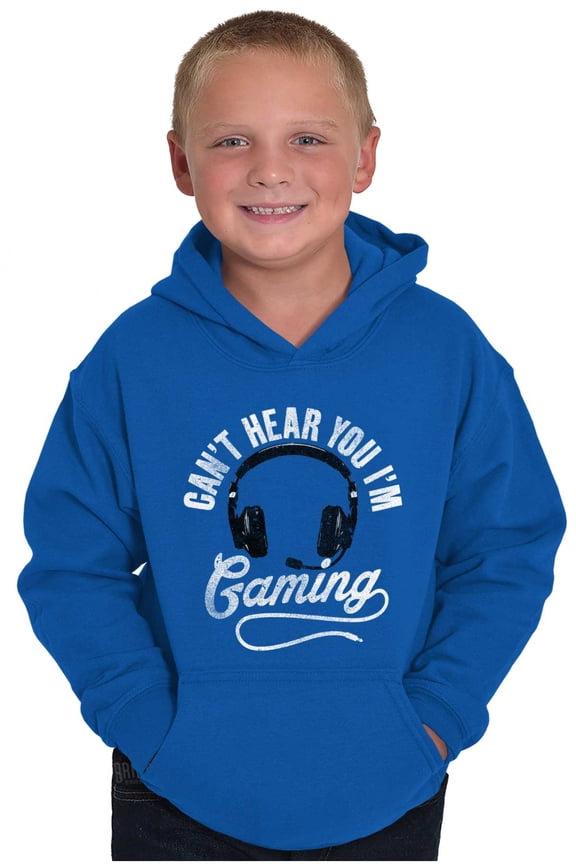 Can't Hear You I'm Gaming Youth Hoodie Boy Girl Teen Brisco Brands S