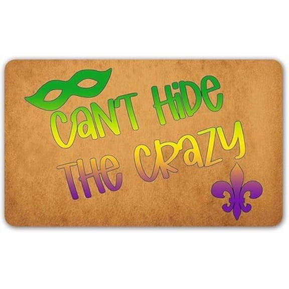 Can't Hide The Crazy Door Mat Welcome Mats Non-Slip Dust Floor Rug for Kitchen Bedroom Bath Room Front Hall Lawn 1730 Inch.