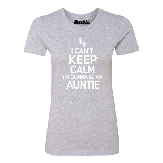 Can't Keep Calm Gonna Be An Auntie Women's T-shirt, Heather Gray, 3XL