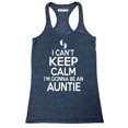 thumbnail image 1 of Can't Keep Calm Gonna Be An Auntie Women's Tank Top, Heather Navy, S, 1 of 2