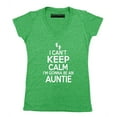 thumbnail image 1 of Can't Keep Calm Gonna Be An Auntie Women's V-neck, Heather Green, S, 1 of 2