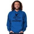 thumbnail image 1 of Can't Keep Calm a Drummer Percussion Unisex Plus Fleece Graphic Hoodie Brisco Brands 4X, 1 of 5