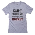 thumbnail image 1 of Can't Scare Me My Boys Play Hockey Graphic Men's Grey T-Shirt, 1 of 2