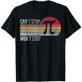 thumbnail image 1 of Can't Stop Pi Won't Stop Pi Day Vintage Retro Math Lover T-Shirt Black X-Large, 1 of 4