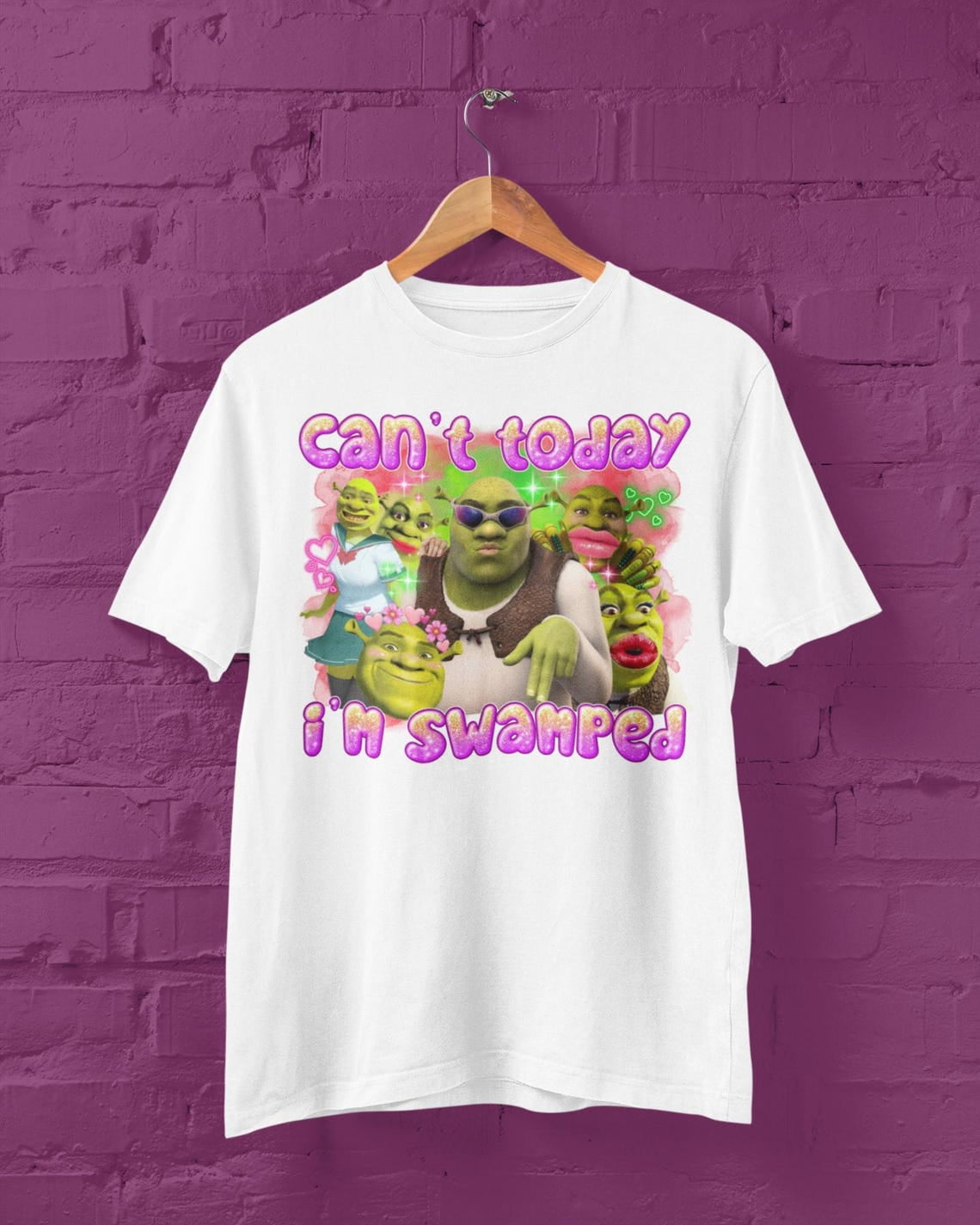 Can't Today I'm Swamped Funny Meme Unisex T-Shirt,Purple Color,Size M ...