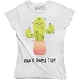 thumbnail image 1 of Can't Touch This Cactus Women's Pocket Funny Retro Cute Fashion Tee Shirt, 1 of 4