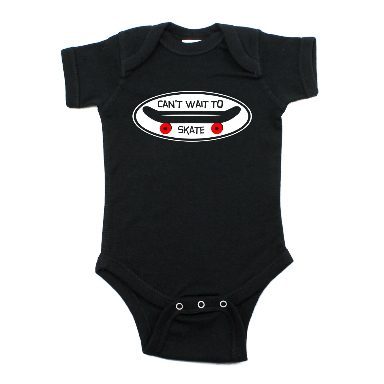 Can't Wait To Skate Skateboard Short Sleeve Baby Infant Bodysuit