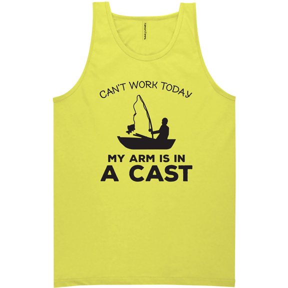 Can't Work Today. .Arm In A Cast Neon Tank Top