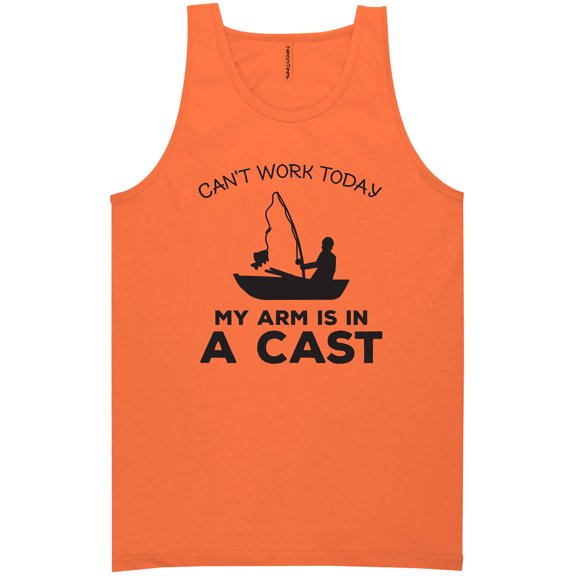 Can't Work Today. .Arm In A Cast Neon Tank Top