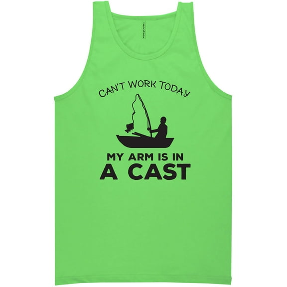 Can't Work Today. .Arm In A Cast Neon Tank Top