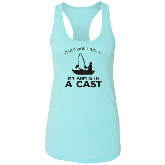 Can't Work Today. .Arm In A Cast Racerback Tank