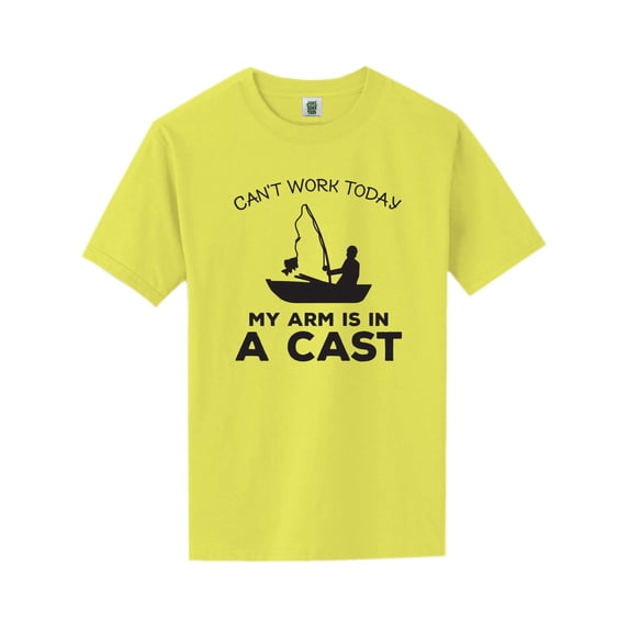 Can't Work Today. .Arm In A Cast Short Sleeve Neon T-Shirt