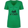 thumbnail image 1 of Can't Work Today. .Arm In A Cast Womens V-Neck T-Shirt, 1 of 2