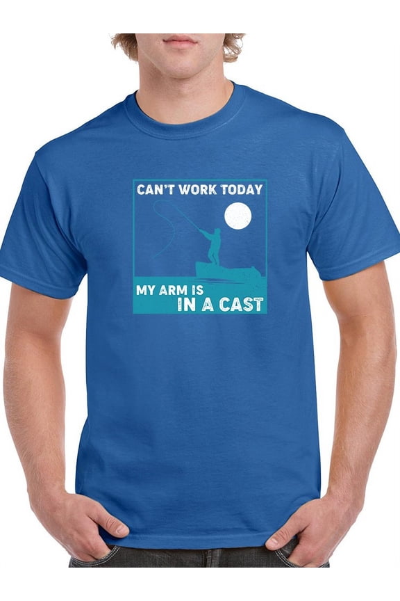 Can't Work Today, Arm In Cast Men T-Shirt, Male Medium