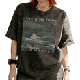 thumbnail image 1 of Can't Work Today Got My Arm in a Cast Fishing Graphic Tees T-shirt Short Sleeve Round Neck Black S-2XL Plus Size, 1 of 5