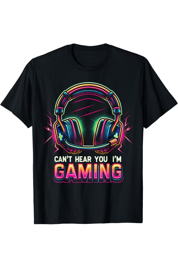 Can't hear you for Boys Teens Men Video Gaming Graphic T-Shirt,Black Color,Size Toddler2T