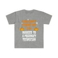 thumbnail image 1 of Can't scare me I'm Married to a Pharmacy Technician Unisex T-shirt S-3XL, 1 of 2