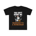 thumbnail image 1 of Can't scare me Married to a Romanian Unisex T-shirt S-3XL Halloween Romania, 1 of 2