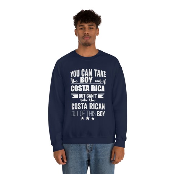 Can't take Costa Rican Pride out of the boy Unisex Sweatshirt S-2XL Proud