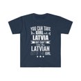 thumbnail image 1 of Can take girl out of Latvia Can't take Latvian Pride Unisex T-shirt S-3XL, 1 of 2