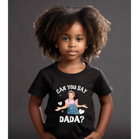 Can you say Dada White Word Ms Rachel Preschool Teacher Fan Youth Toddler T-Shirt,Purple color,size YS