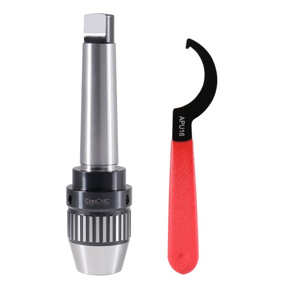 CanCNC Tooling Solutions 1/16-1/2" MT4 Precision Keyless Drill Chuck, Heavy-Duty with Integrated Shank, Titanium Jaws, 0537-1204