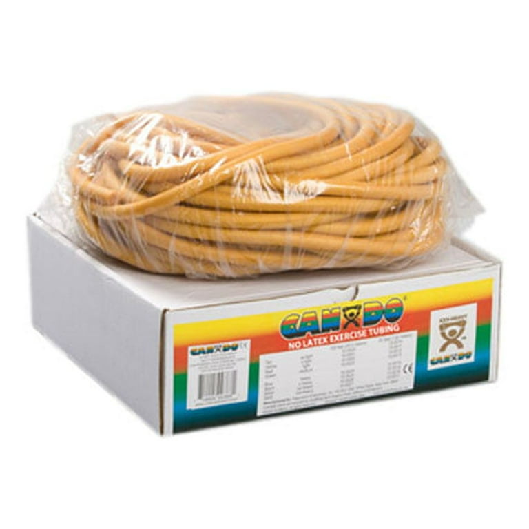 CanDo Latex Free Exercise Tubing - 100' dispenser roll - Gold - xxx-heavy CanDo Latex Free Exercise Tubing - 100' dispenser roll - Gold - xxx-heavy