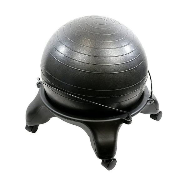 CanDo Ball Stool - Plastic - Mobile - No Back - Adult Size - with 20" Ball
